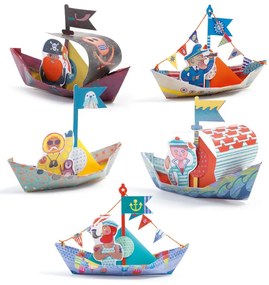 Zestaw origami z nieprzemakalnego papieru Djeco Statki