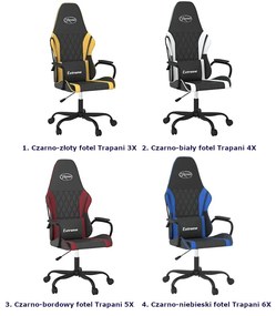 Czarno-bordowy fotel gamingowy - Miedziana 5X