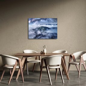 Obraz lasu we mgle (70x50 cm)