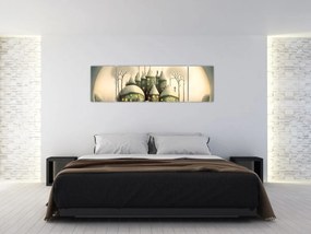 Obraz - Bajkowe domki (170x50 cm)