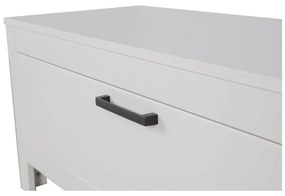 Jasnoszara szafka pod TV z litego drewna sosnowego 120x45 cm Bonk – Basiclabel