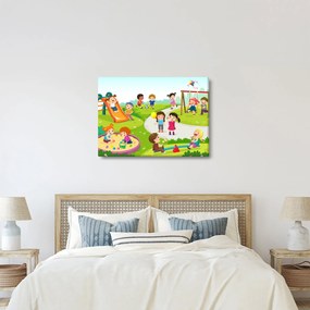 Obraz dziecięcych zabaw w piaskownicy (70x50 cm)