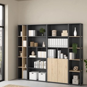 Wysoki regał otwarty Sign 80 szary mat