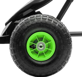 HOMCOM Gokart na Pedały Zielono-Czarny dla Dzieci Outdoor Stabilny i Atrakcyjny | Aosom PL