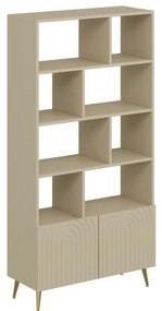 Biblioteczka z 2 szafkami i 8 wnękami - Beżowy - NORSIM marki Pascal Morabito