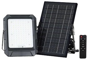 LED Naświetlacz solarny LED/10W/3,7V IP65 4000K czarney+ pilot