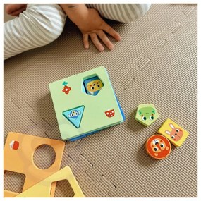 Tooky toy układanka montessori kształty i kolory zwierzątka 6 planszy fsc