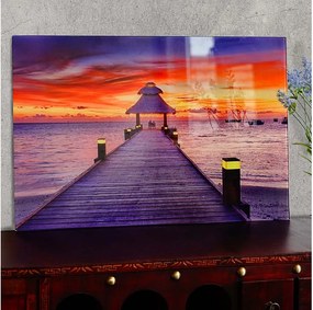 Obraz szklany T117 Orchidea,  kładka