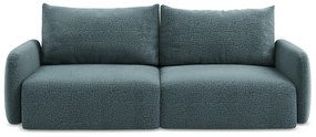 Turkusowa rozkładana/ze schowkiem sofa 238 cm Kalena – Makamii