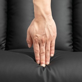 HOMCOM Elektryczny fotel do wstawania, z funkcją leżenia, skóra ekologiczna, 80 x 94 x 104 cm, Czarny