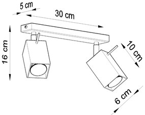 Listwa oświetleniowa MERIDA 2 czarny SOLLUX  LIGHTING