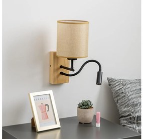 Brilagi - LED Kinkiet NUBILA WOOD 1xE27/25W/230V +LED/3W dąb/jasnobrązowy