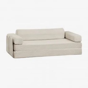 Sofa Rozkładana Dwuosobowa Z Weluru Pakowana Próżniowo Paoly Sztruks Beż Lniany - Sklum