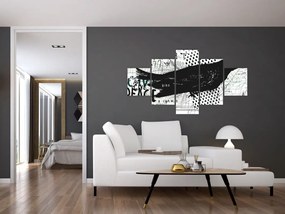 Obraz - Street art - ptak (125x70 cm)
