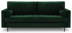 Zielona aksamitna sofa Milo Casa Santo, 219 cm