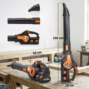 Outsunny laubgebläse kleiner outdoor sauger klein garten staubsauger akku-laubsauger elektrisch bläser akkulaubbläser laubpüster gartenföhn laubföhn akkubläser püsterich | Aosom PL