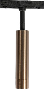 Nowoczesny reflektor szynowy Slimline Uzzy, brązowy, do systemu jednofazowego