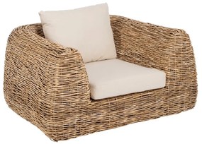 Biało-naturalny fotel z plecionką – Ixia