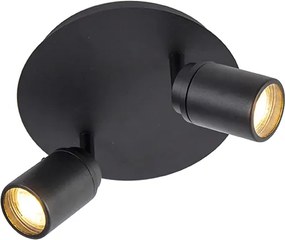 Inteligentny nowoczesny reflektor czarny z GU10 2-źródła światła IP44 - Ducha