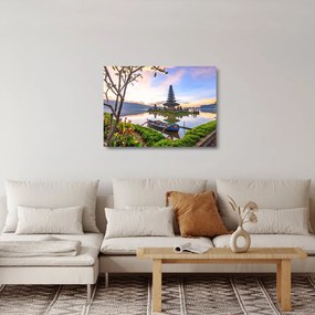 Obraz na szkle - Świątynia Pura Bratan (70x50 cm)