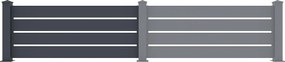 Przęsło do ogrodzenia stałego z prześwitem wys. 80,3 x szer. 178,3 cm z antracytowego aluminium - PRIMO