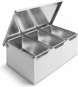Pojemnik ze stali nierdzewnej na 3 składniki, 230 x 150 x 90 mm
