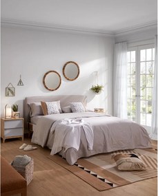 Beżowe łóżko 2-osobowe Kave Home Lydia, 160x200 cm