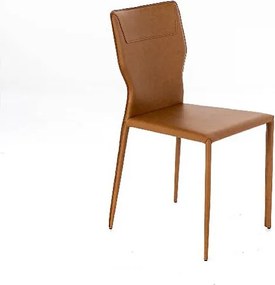 Kim - pomarańczowe krzesło ze sztucznej skóry, 2 szt.