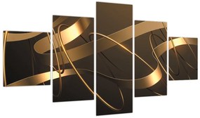 Obraz - Brązowe wstążki (125x70 cm)