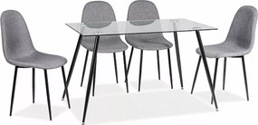 PROMOCJA Szare krzesło FOX z czarnymi nogami II. gatunek