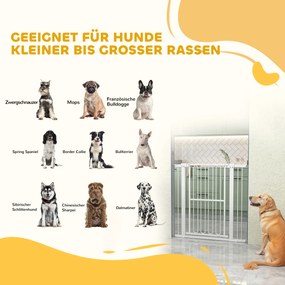 PawHut Bramka ochronna dla psów, 76-104 cm, bez wiercenia, bramka schodowa