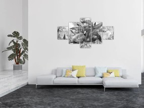 Obraz - Graffiti z flamingami (125x70 cm)