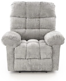 Fotel wypoczynkowy elektrycznie rozkładany popielaty AMORE