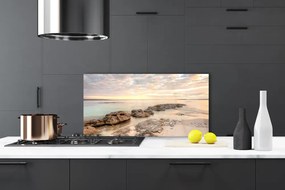 Panel Szklany Złoty Brzeg Morza