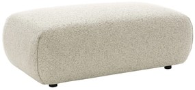 Puf z beżową melanżową tapicerką - MONELIA