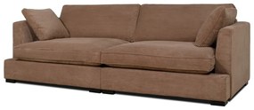 Jasnobrązowa sztruksowa sofa 236 cm Mobby – Scandic