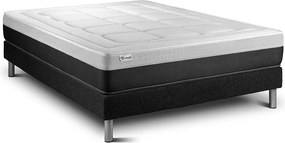 lózka z materacem FORM 160 x 190 cm Rama lózka Czarny