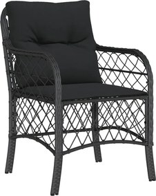 Zestaw ogrodowy z eleganckimi poduszkami w kolorze czarnym M1-T37