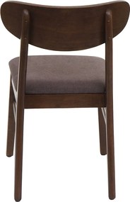 Krzesło do jadalni MCW-M59 (zestaw 6 sztuk),  ciemna rama, taupe