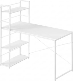 Biurko MAX 4.0 z regałem 120x44 cm, białe