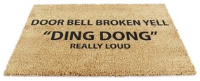 Wycieraczka z włókna kokosowego 40x60 cm Yell Ding Dong – Artsy Doormats