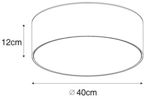 Nowoczesna lampa sufitowa niebieska 40 cm - Bęben Nowoczesny Oswietlenie wewnetrzne