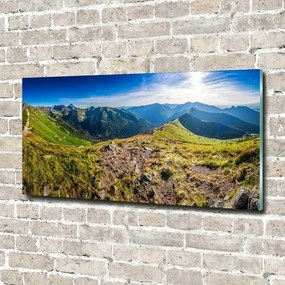 Foto obraz szkło akryl Panorama górska