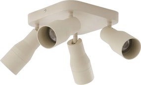 Kwadratowy plafon GU10 beżowy 50 mm 4-punktowy - Stanley