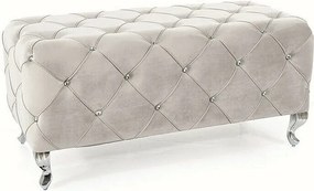 Ławka HESTIA VELVET jasnoszara