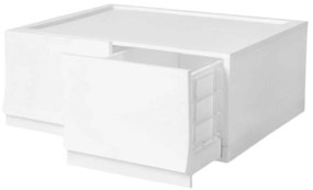 Modułowy pojemnik Wave twin Snow bez kółek 54,6 x 43,4 x 22 cm, szeroki - 2 szuflady