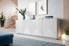 Komoda czterodrzwiowa Asha 200 cm - biały mat