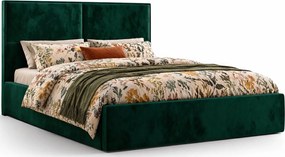 Zielone welurowe łóżko z pojemnikiem 4 rozmiary B8-Z53