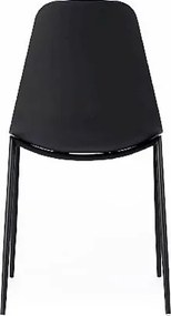 Frida - Czarne krzesło polipropylenowe 4 szt.