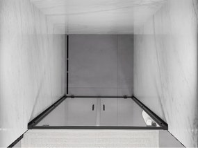 Mexen Exo drzwi prysznicowe podwójne uchylne 70 cm, transparent, czarne - 8182-070-000-70-00